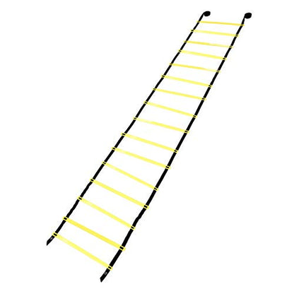 Agility Ladder Speed Ladder Training, 16 Rung Adjustable Flat Plastic Rungs with Durable Nylon Straps for Football Rugby Tennis Baseball Sports - color: Yellow
