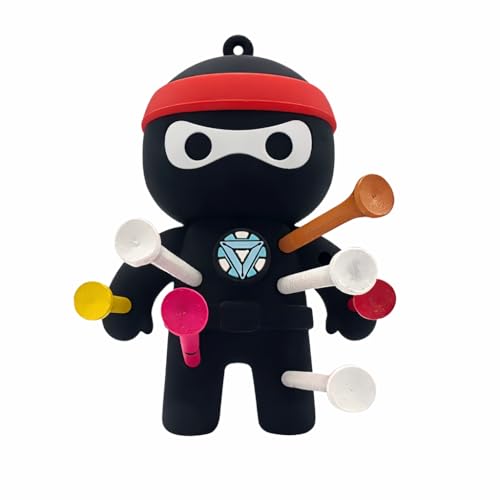 FAR&STRAIGHT Ninja Golf Tee Holder | Interchangeable Plugins | Funny & Unique Golf Gift | Personalized Accessory - style: 4 Plugin Set