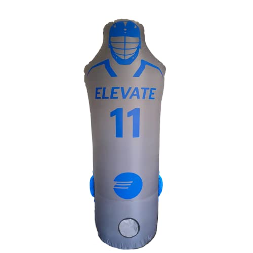 Elevate Inflatable Defender Dummy w/Air Pump - Great Sports Training Aid for Lacrosse, Soccer, Basketball, Field Hockey, Punching Bag. Highly Portable and Fun. - style: 11th Man Defender Pro