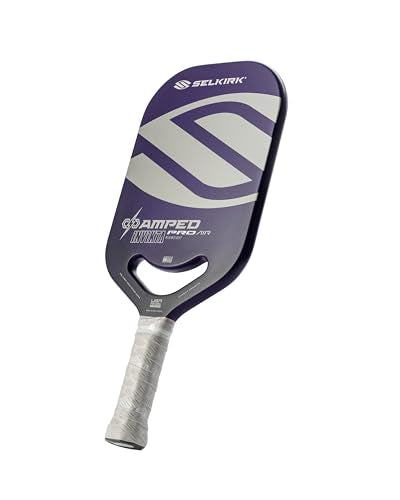 Selkirk Sport Amped Pro Air Pickleball Paddle | Explosive Speed & Power Fiberglass Pickleball Paddles | 16mm X5+ Core | | Assembled in USA - color: Purple | Midweight, size: Invikta (Elongated Shape)