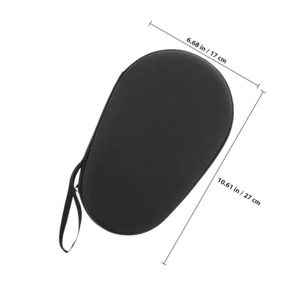 VALICLUD Table Tennis Paddle Storage Bag Eva Hard Shell Protective Case Black Nylon Portable Racket Organizer for Indoor and Outdoor Use