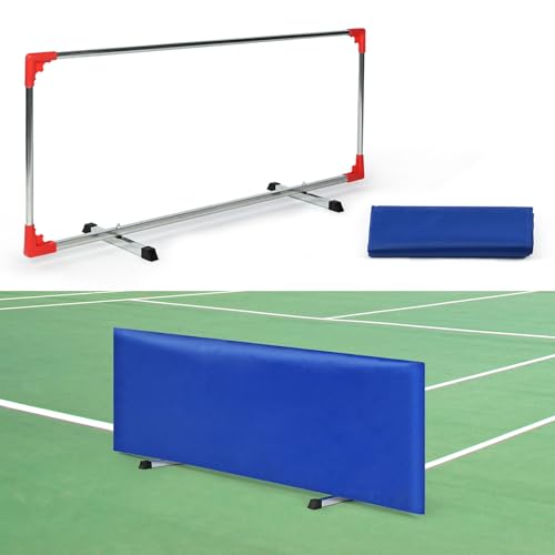 3 Pack Pickleball Ball Barrier - Portable Indoor/Outdoor Court Dividers & Edge Guards, Brandable Court Marking Kit with Non-Slip Design for Pickleball Courts (Blue)