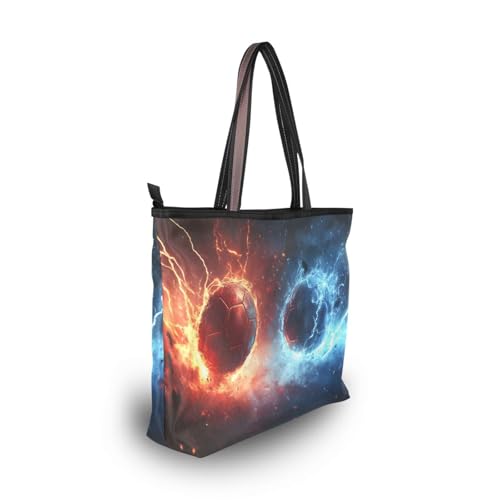 Magical Volleyball Tote Bag for Women Work Beach Bag Travel Bag - size: 9.5 L