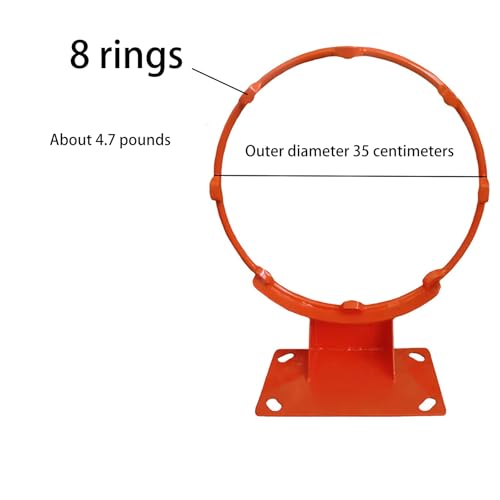 Heavy Duty Medium Size Basketball Hoop Goal Wall Mounted Basketball Rim, Ideal for Teens, Home Decoration & Office Fun, Diameter 35centimeter/13.8inch(Standard)