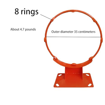 Heavy Duty Medium Size Basketball Hoop Goal Wall Mounted Basketball Rim, Ideal for Teens, Home Decoration & Office Fun, Diameter 35centimeter/13.8inch(Standard)