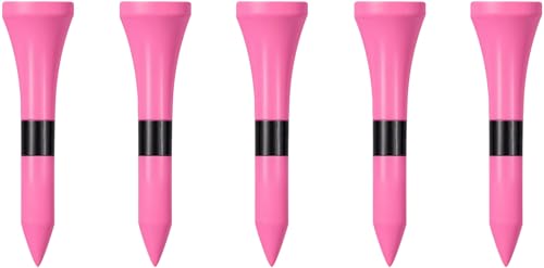 Wooden Golf Tees 3-1/4", 2-3/4", 2-1/8", 1-1/2" Available, 100 Count (Natural Color, White, Black, Blue, Red, Green, Yellow, Pink, Orange) - color: Pink, size: 1 1/2 Inch