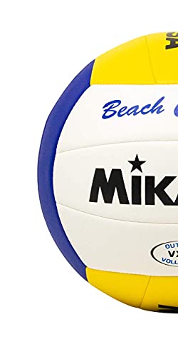 Mikasa VX20 Beach Classic Volleyball and Molten Camp Volleyball (Blue/Silver/White, Official)