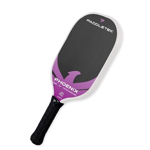 Paddletek Phoenix Talon – 14mm Pickleball Paddle – Raw Carbon Fiber Face – Balanced Control & Spin – Polypropylene Honeycomb Core – USAPA Approved Pickle Ball Paddle – 5.25 Inch Handle - color: Aurora