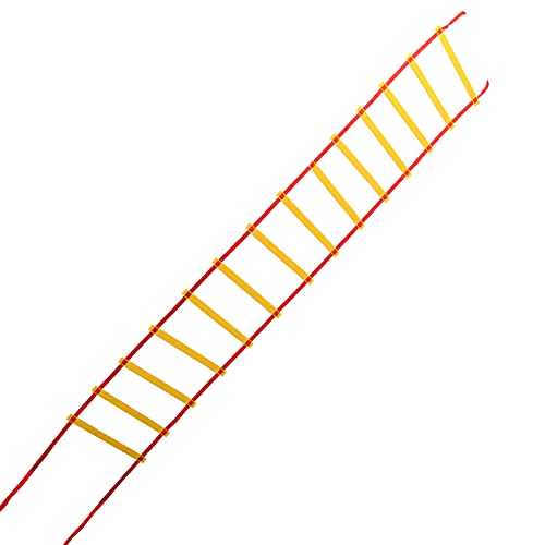 7M 14 Rung Agility Speed Training Ladder, Football Soccer Fitness Ladder with Storage Bag, Durable PP Plastic and Braided Belt for Athletes, Coaches, Home or Field Drills