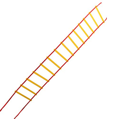 7M 14 Rung Agility Speed Training Ladder, Football Soccer Fitness Ladder with Storage Bag, Durable PP Plastic and Braided Belt for Athletes, Coaches, Home or Field Drills