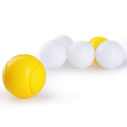 iPlay, iLearn Pitching Machine Baseball & Tennis, Plastic Replacement Balls, Sports Training Ball, 6Pcs Set, Outdoors Game Set, Active, Learning Gift Age 4, 5, 6, 7, 8 Year Olds Kids, Boys, Girls
