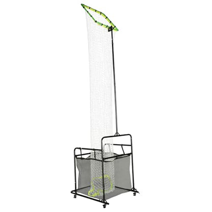 Volleyball Setter Training Equipment, Volleyball Setter Trainer Net Adjustable Angle & Height with Rolling Wheels & Ball Collection Bag for Professional Beginner Serving, Passing, Spiking