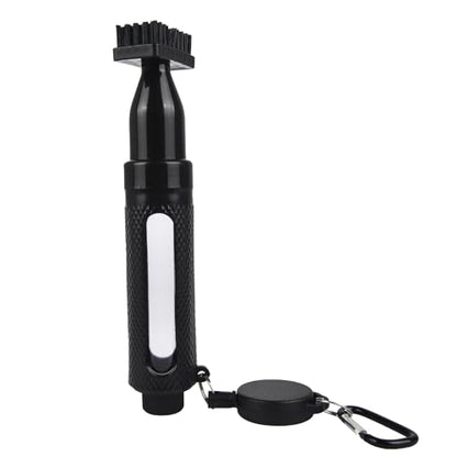 Golf Club Brush Cleaner with Water Bottle - Leak-Proof, Press-Type Spray Bottle & Retractable Zip-line Carabiner - Premium Golf Cleaning Accessories & Gift