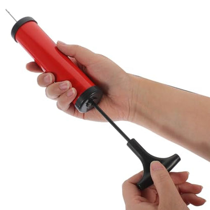 HEMOTON Multi-Function Basketball Pump Inflatable Pump Pressure Gauge Needle Portable for Sports Balls