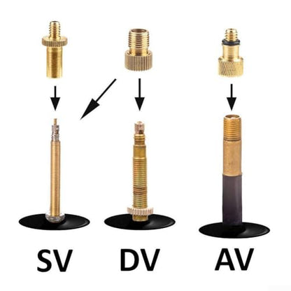 15Pcs Bike Pump Adapter Set Copper SV DV AV Needle Valve Connector Kit For Bicycle Tires Balls With Storage Box