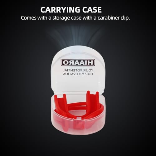6-Pack Sports Mouthguard with Straps and Case, Custom Fit, Adult & Youth Mouthpiece, for Football, Hockey, Boxing, MMA, Basketball