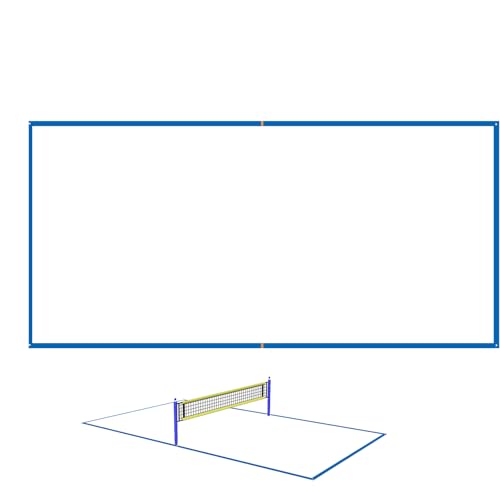 Beach Volleyball Lines | Outdoor Volleyball Court Boundary Lines - Visible Marking Border Rope Set for Sports Field Beach Park Grass Lawn Picnic Camping - color: Blue