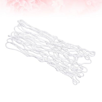SUPVOX Standard Professional Braided Basketball Net Durable White Polyester for Sports Heavy Duty Design for Use and Weather Resistance