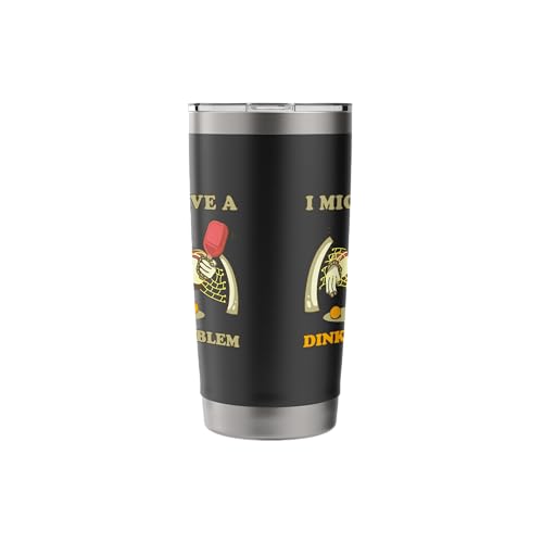 Pickleball Padel Racket Balls Dinking Problem Pickleball Stainless Steel Insulated Tumbler - color: Black