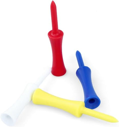 Golf Tees Plastic 100 Count 3-1/4, 2 3/4 inch Tall Step Down Tees Golf - Mixed Color - size: 83mm