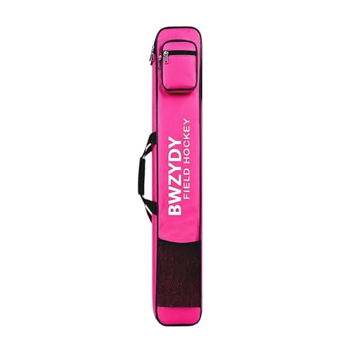 Field Hockey Stick Bag - Spacious & Practical, Holds Multiple Sticks, Premium Waterproof Thickened Fabric, Large Capacity for Gear + Top Zipper & Bottom Mesh Pockets, Ideal for Training & Games - color: pink