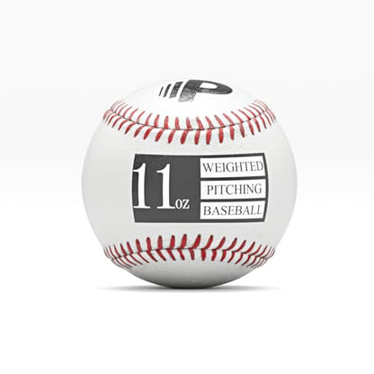 Premier Pitching Weighted Leather Baseballs | Weighted Training Balls to Improve Power & Pitching Training | Increase Pitch Velocity for All Skill Levels - size: 11 oz