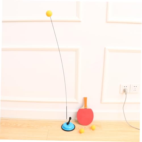 Healeved Table Tennis Trainer with Stable Suction Base and Elastic Shaft, Blue Ping Pong Practice Set for Home Fitness and Self Training