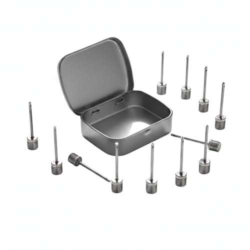 Ball Needle 12pcs in a Storage Box, Ball Pump Needle for Basketball, Football, Soccer Ball, Volleyballs, Handballs and Also Fits All Hand Pumps, Electric Ball Pumps, and Portable Inflators.