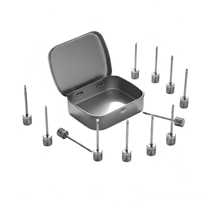 Ball Needle 12pcs in a Storage Box, Ball Pump Needle for Basketball, Football, Soccer Ball, Volleyballs, Handballs and Also Fits All Hand Pumps, Electric Ball Pumps, and Portable Inflators.