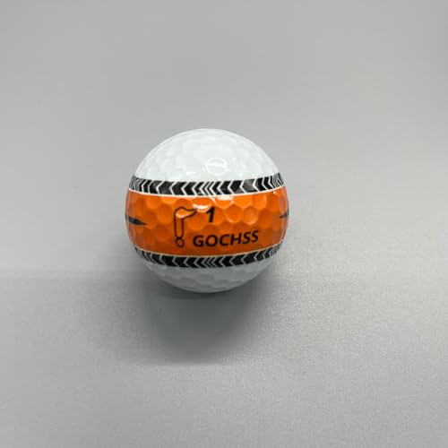 3-Layer PU Golf Balls with Orange Aiming Line – 332 Dimples, Soft Feel, High Spin Control, Stable Flight, 20-Pack – Buy Golf Balls for Experienced Players