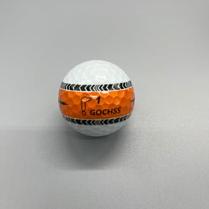 3-Layer PU Golf Balls with Orange Aiming Line – 332 Dimples, Soft Feel, High Spin Control, Stable Flight, 20-Pack – Buy Golf Balls for Experienced Players