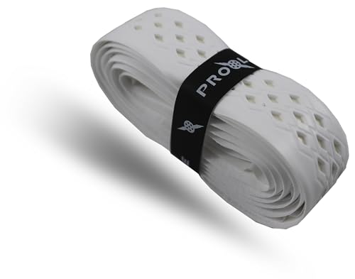 No-Sweat Diamond Grip for Pickleball Paddles, Tennis, Racquetball - color: White w/ White Underlay, size: 1-Pack