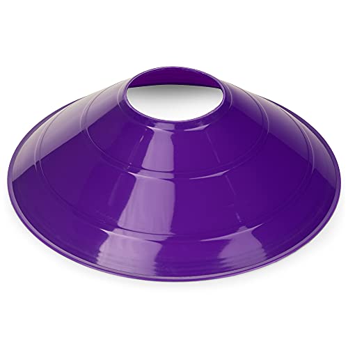 Champion Sports 7.5" Diameter Flexible Saucer Field Cone for Athletics and Social Distancing, Purple