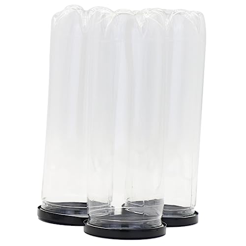 Toddmomy 6 Pcs Tennis Cylinder Clear Container Black Tennis Balls Container with Lid Tennis Saver Organizer for Garage Tennis Ball Storage Can Pvc Transparent Plastic Tennis Holder Portable - color: Transparent, size: 21X7.7X7.7CM