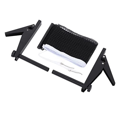 Professional Standard Table Tennis Net Rack Set, Indoor Table Tennis Match Net Bracket with Nylon Net, Stainless Steel Clamp for Tables Up to 4cm Thick, Portable Replacement Kit fo