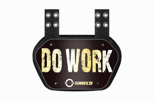 O Shield Golden Cross Chrome Football Back Plate, Lower Back Pads for Football Players, Rear Protector, Cross Series - size: Adult (Weight more than 180 Pounds), style: Do Work Black
