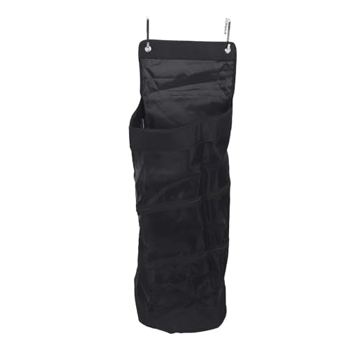 Over The Door Hanging Sports Equipment Organizer, Large Capacity Nylon Mesh Storage Bag, Multiple Compartments Bag for Basketball, Football, Volleyball & Tennis Gear