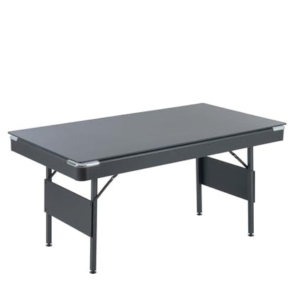 3 in 1 Pool Table Ping Pong Dining Table Combo,63.8 Foldable Billiard Tables/Table Tennis, Multi Game Table, with Billiard and Tennis Paddles Accessories