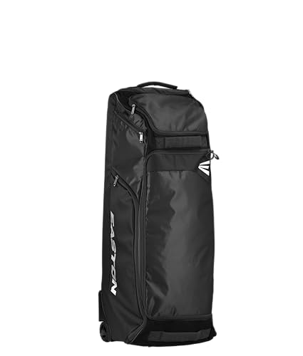 Easton | Dugout | Baseball & Fastpitch Softball | Wheeled Bag | Multiple Colors - color: Black