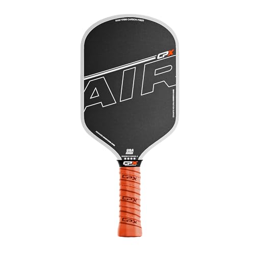 CPX Pro Carbon Fiber Pickleball Paddle - Professional Grade, Matte Finish, Honeycomb Core, Tennis Style Grip - Edgeless Paddle Designed in Chicago, USA - color: Black Air