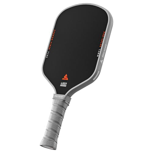 Thermoformed Carbon Fiber Pickleball Paddle - Textured Grip, Larger Sweet Spots for Max Spin, Control & Power - 16mm Polypropylene Honeycomb Core for All Skill Levels, 8.0 oz - color: Gray-CPL