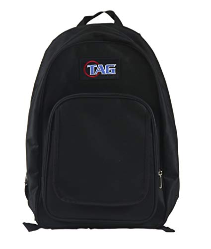 TAG Football Trainer Kit Backpack for Replacement Parts and Accessories - 14 Small Storage Compartments - Clipboard Holder - Storage Pocket for Tools and Helmet Pump - Black - 13 x 7 x 20 in