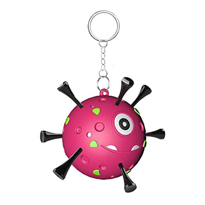 Golf Tee Holder, Portable Golf Ball Tees Holder with Novelty Keychain Accessory for Golf Club Bag, Golf Gift Accessories for Golfer Men Women, Fits 3 1/4, 2 3/4, 1 1/2 Tees - style: 1pcs Golf Tee Holder