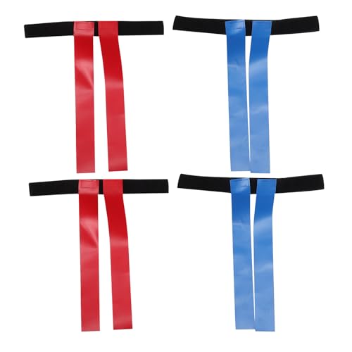 YARNOW 4pcs Flag Football Equipment: Kids Adjustable Hook And Loop Waist Belts With Flags - For Youth Sports Outdoor Games And Football Training Sessions