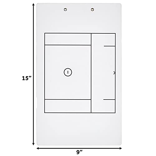 Murray Sporting Goods Dry Erase Coaches Clipboard | Double-Sided Dry Erase White Board - style: Lacrosse