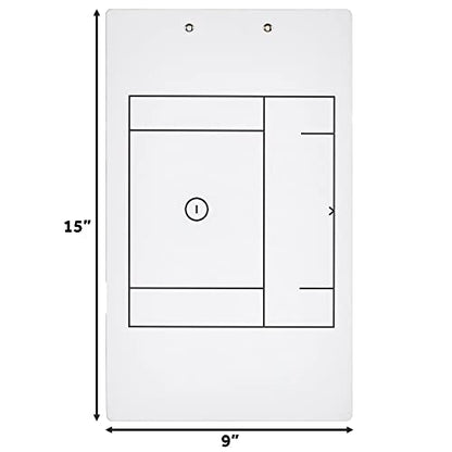 Murray Sporting Goods Dry Erase Coaches Clipboard | Double-Sided Dry Erase White Board - style: Lacrosse