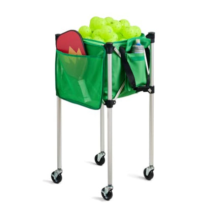 Racket Pets The Ball Tote - Replacement Bag for Tennis and Pickleball Pro Teaching Cart Hopper, Large Tote Bag For 150 Tennis Balls or 100 Pickleballs, Frame Not Included - color: Green