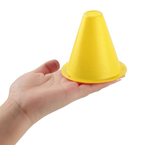 10-Pack Football Training Cones, Bracket Accessories, Obstacle Marking Set - color: Yellow