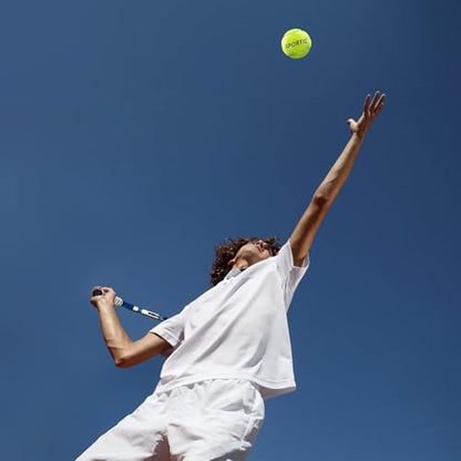 SPORTIC Tennis Balls, Duty Felt Pressurized Tennis Ball with Mesh Bag for 12PC or 36PC -High Bounce Training Exercise Tennis Balls for Beginners & Pet Dog Playing Balls, 3/4/12/36 PCS - style: 12pc fbm