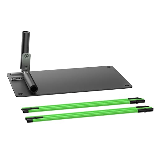 Adjustable Golf Swing Plane Trainer System for Practising Aiming Putting Swing - Made of Solid Steel - size: Stick Holder + Sticks